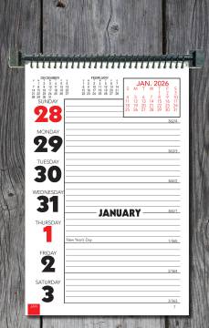 Weekly Planning Wall Calendar with Memo Space and Almanac info (No Ad)- B1AW1